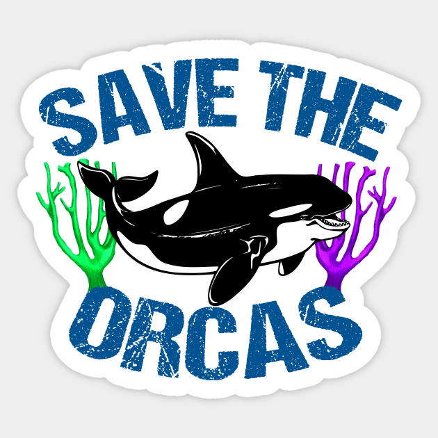 Save the Orcas Sticker by epiclovedesigns